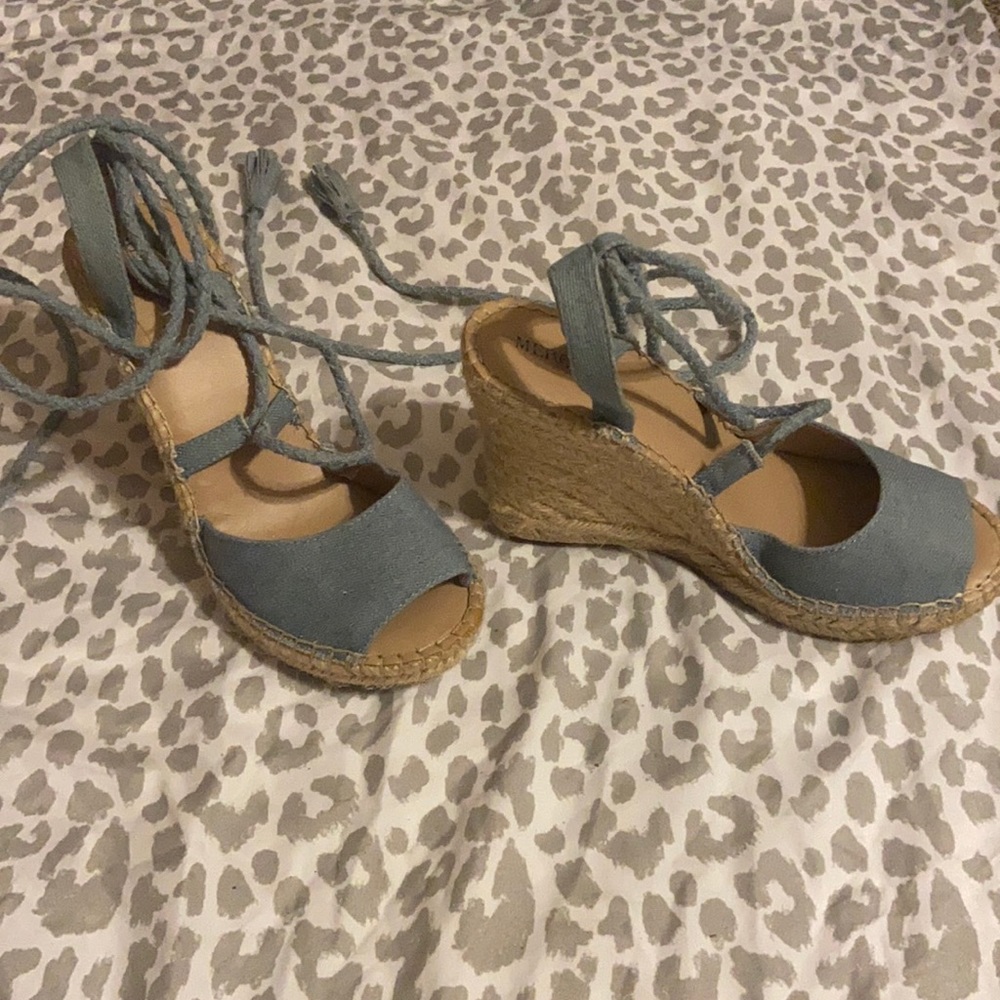 Denim wedges